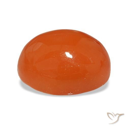 Cornalina rojo natural de 2,38 ct, corte óvalo, translúcido