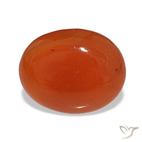 Cornalina rojo natural de 2,04 ct, corte óvalo, translúcido