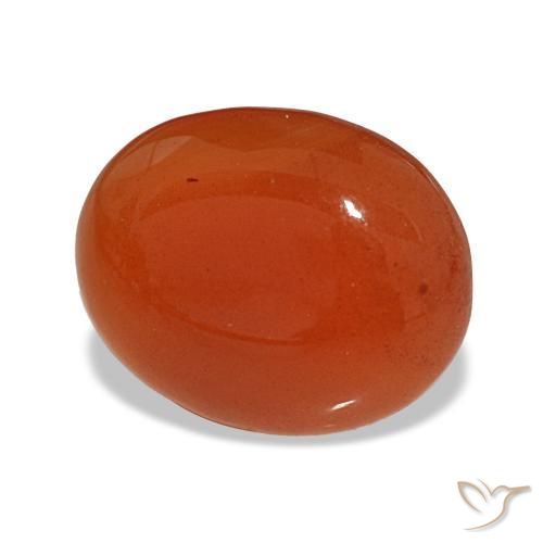 Cornalina rojo natural de 2,04 ct, corte óvalo, translúcido