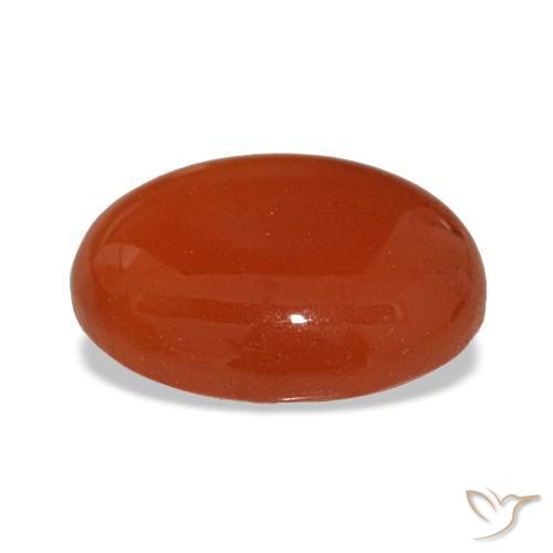 Cornalina rojo natural de 2,04 ct, corte óvalo, translúcido
