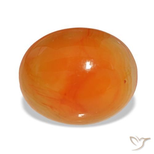 Cornalina rojo natural de 3,24 ct, corte óvalo, translúcido