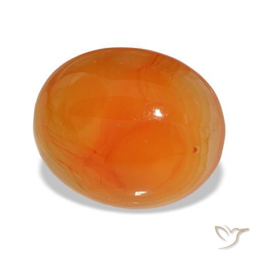 Cornalina rojo natural de 3,24 ct, corte óvalo, translúcido