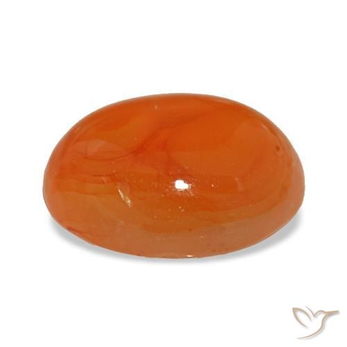 Cornalina rojo natural de 3,24 ct, corte óvalo, translúcido