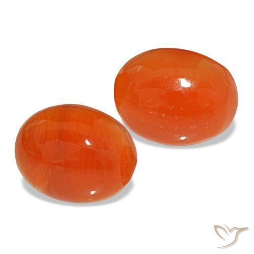 Gemas de cornalina rojo natural de 5,18 ct, corte óvalo, translúcido
