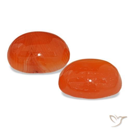 Gemas de cornalina rojo natural de 5,18 ct, corte óvalo, translúcido