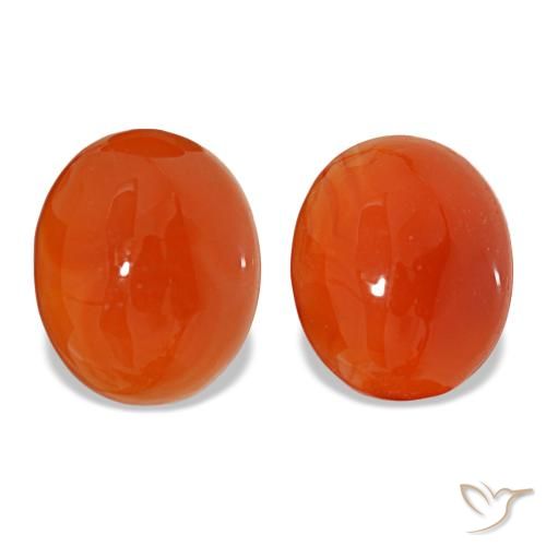 Cornalina naranja de 6,01 ct, ovalado, translúcido