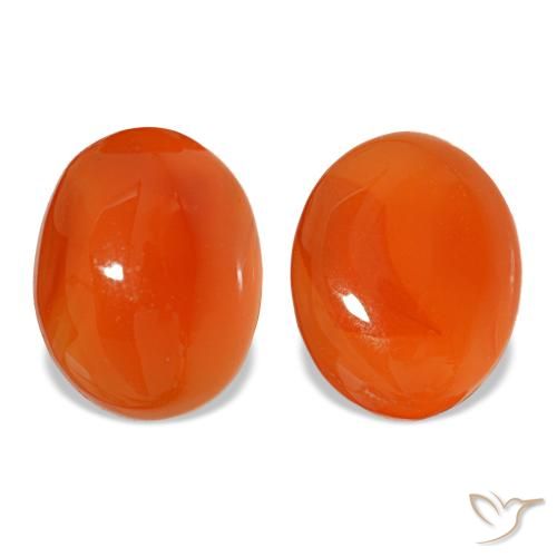 Cornalina naranja de 3,81 ct, ovalado, translúcido