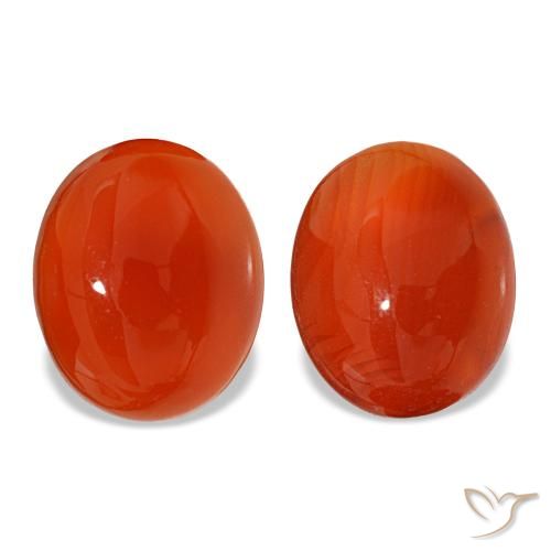 Cornalina naranja de 6,25 ct, ovalado, translúcido