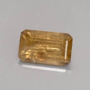 Casiterita marrón natural de 4,50 ct, corte esmeralda, SI-I1
