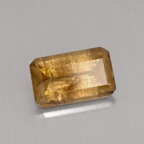 Casiterita marrón natural de 4,50 ct, corte esmeralda, SI-I1