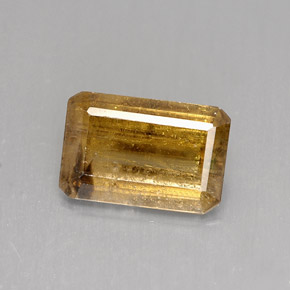 Casiterita marrón natural de 4,12 ct, corte esmeralda, SI