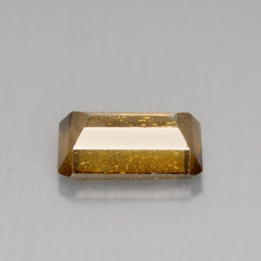 Casiterita marrón natural de 4,12 ct, corte esmeralda, SI