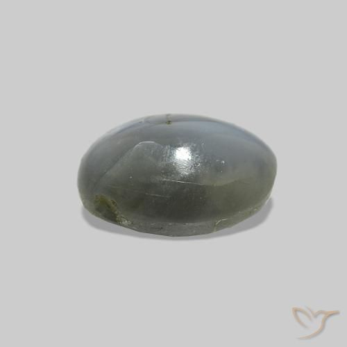 Cat's Eye Alexandrite Verde medio natural de 0.86 ct, Ovalada, Opaco