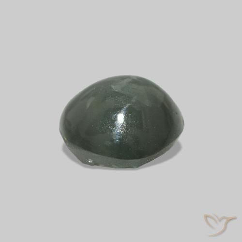 Cat's Eye Alexandrite Verde cálido natural de 0.53 ct, Redondo, Opaco