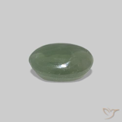 Cat's Eye Alexandrite Verde medio natural de 0.62 ct, Ovalada, Opaco