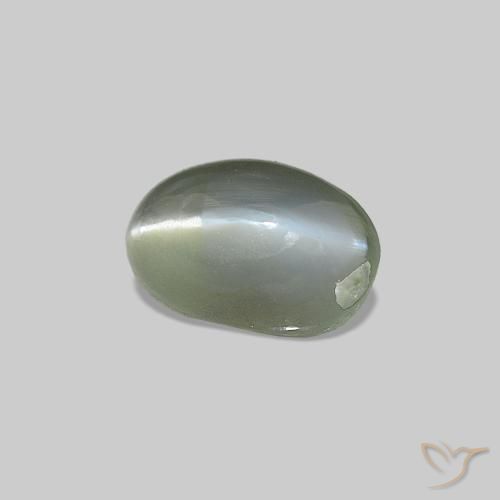 Cat's Eye Alexandrite Verde medio natural de 0.71 ct, Ovalada, Opaco