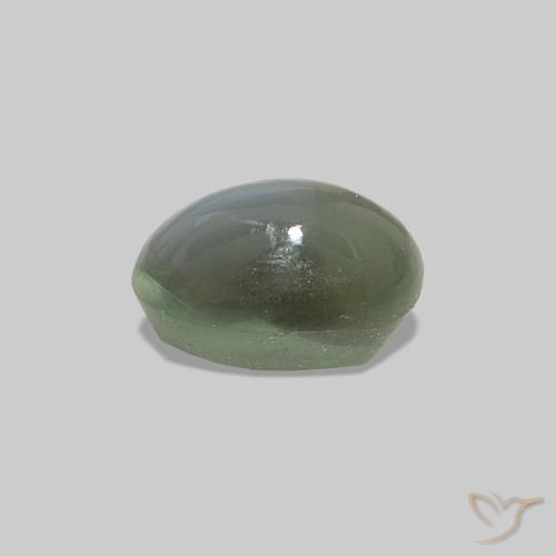 Cat's Eye Alexandrite Verde medio natural de 0.71 ct, Ovalada, Opaco