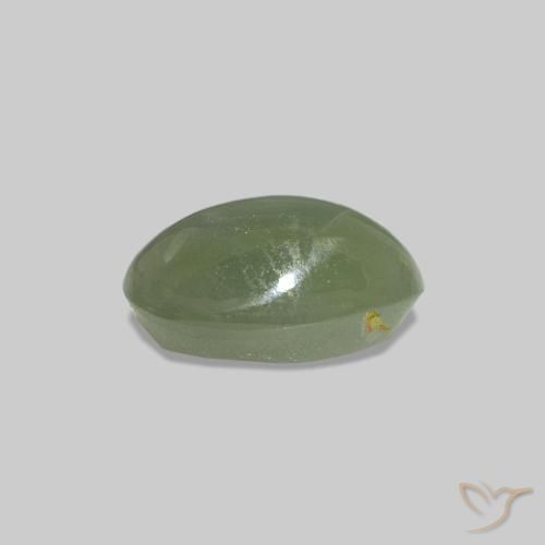 Cat's Eye Alexandrite Verde gris natural de 0.69 ct, Ovalada, Opaco