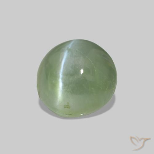 Cat's Eye Alexandrite Verde medio natural de 1.79 ct, Ovalada, Opaco