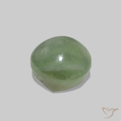 Cat's Eye Alexandrite Verde medio natural de 1.79 ct, Ovalada, Opaco