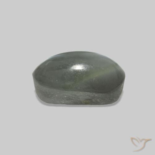 Cat's Eye Alexandrite Verde medio natural de 0.92 ct, Ovalada, Opaco