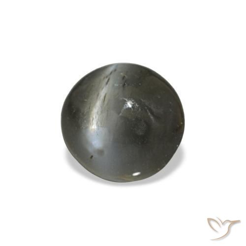 Cat's eye alexandrite gris natural de 0,47 ct, corte óvalo, opaco