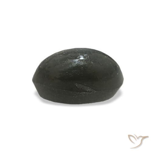 Cat's eye alexandrite gris natural de 0,45 ct, corte óvalo, opaco