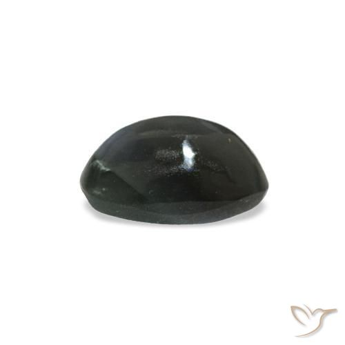 Cat's eye alexandrite gris natural de 0,43 ct, corte óvalo, opaco