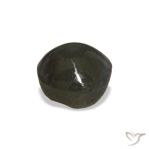 Cat's eye alexandrite gris natural de 1,92 ct, corte redondo, opaco