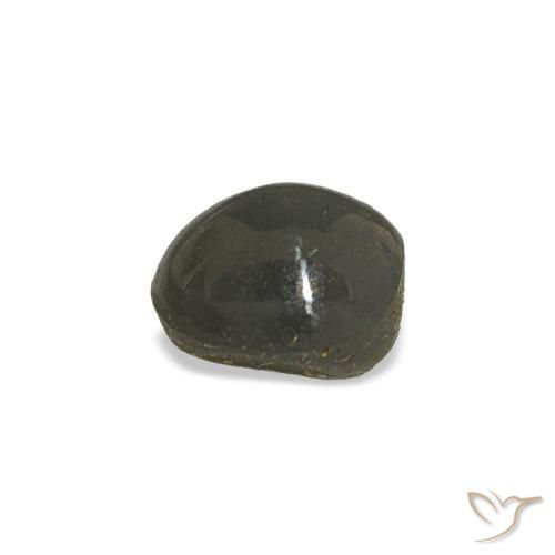 Cat's eye alexandrite gris natural de 0,80 ct, corte óvalo, opaco