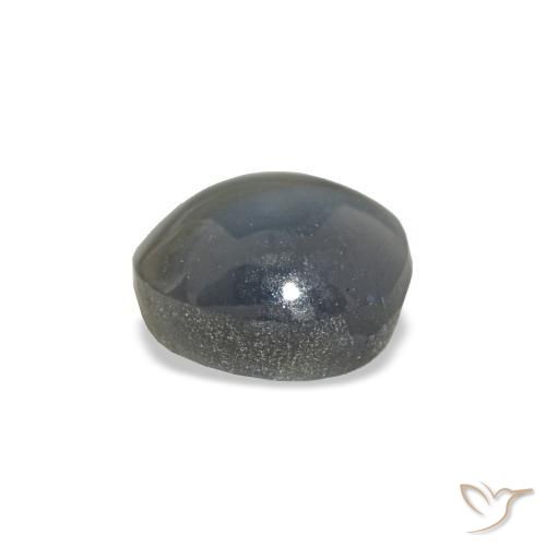 Cat's eye alexandrite gris natural de 0,88 ct, corte óvalo, opaco