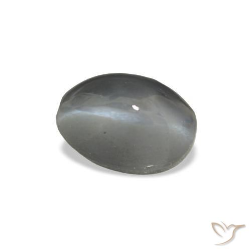 Cat's eye alexandrite gris natural de 1,03 ct, corte óvalo, opaco
