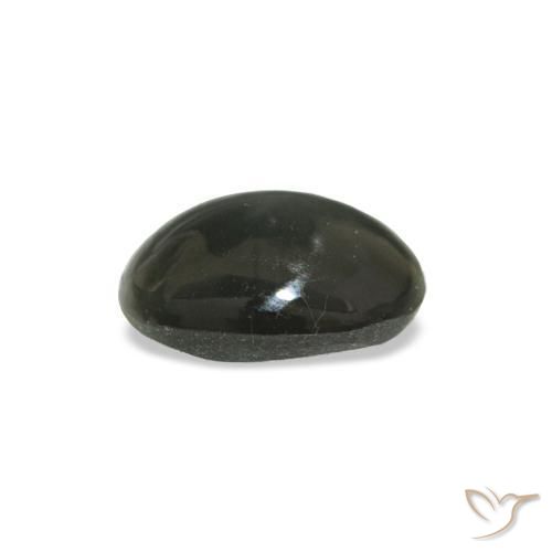 Cat's eye alexandrite gris natural de 0,34 ct, corte óvalo, opaco