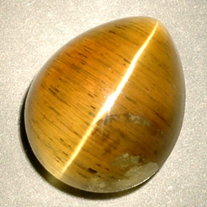 Cat's eye apatite amarillo natural de 4,94 ct, transparente, transparente / translúcido