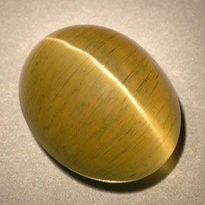 Apatita ojo de gato verde amarillento natural de 3,77 ct, transparente, transparente / translúcido