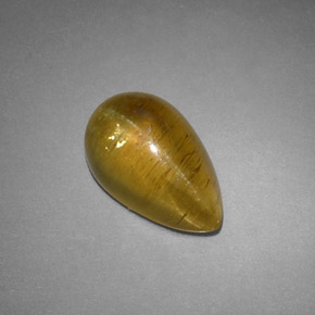 Cat's eye apatite amarillo natural de 4,09 ct, transparente, transparente / translúcido