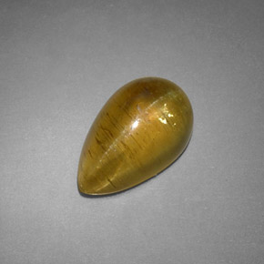 Cat's eye apatite amarillo natural de 4,09 ct, transparente, transparente / translúcido