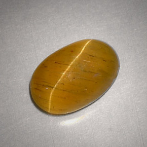Cat's eye apatite amarillo natural de 2,48 ct, corte óvalo, translúcido