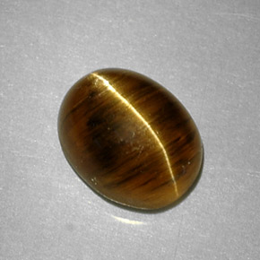 Cat's eye apatite amarillo natural de 2,64 ct, corte óvalo, translúcido