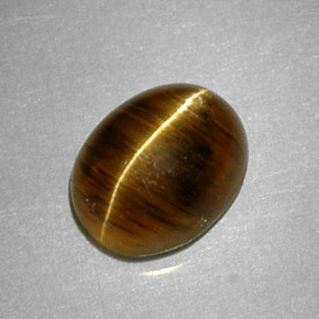 Cat's eye apatite amarillo natural de 2,64 ct, corte óvalo, translúcido