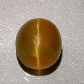 Cat's eye apatite amarillo natural de 1,90 ct, corte óvalo, translúcido