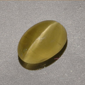 Cat's eye apatite amarillo natural de 1,40 ct, corte óvalo, translúcido