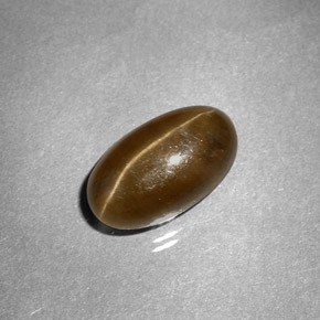 Cat's eye apatite amarillo natural de 3,58 ct, corte óvalo, translúcido
