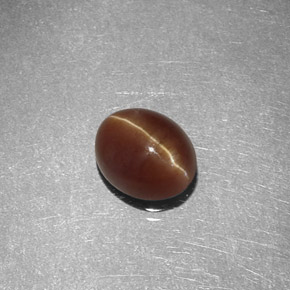 Cat's eye apatite amarillo natural de 1,47 ct, corte óvalo, translúcido