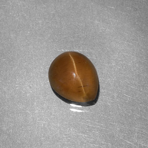 Cat's eye apatite amarillo natural de 1,46 ct, en forma de pera, translúcido