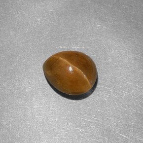 Cat's eye apatite amarillo natural de 1,46 ct, en forma de pera, translúcido