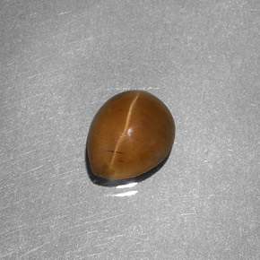 Cat's eye apatite amarillo natural de 1,46 ct, en forma de pera, translúcido