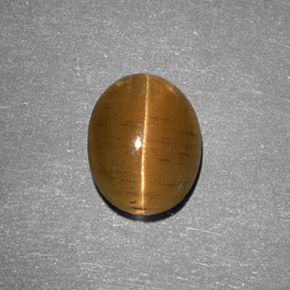 Cat's eye apatite amarillo natural de 2,05 ct, corte óvalo, translúcido