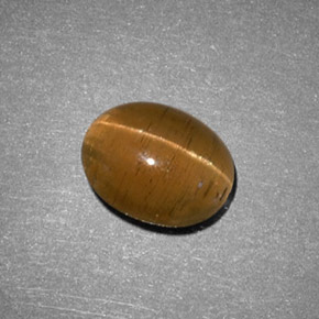 Cat's eye apatite amarillo natural de 2,05 ct, corte óvalo, translúcido
