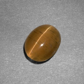 Cat's eye apatite amarillo natural de 2,05 ct, corte óvalo, translúcido